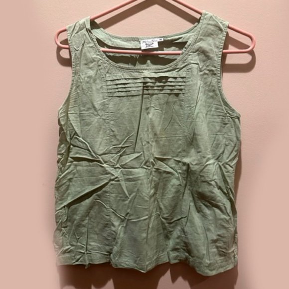 Two 100% cotton Mehera Show Suma blouses. Sz. M. One green, one black. - Picture 1 of 7